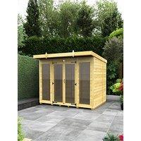 Diy Sheds 8 X 8 Pent Summer House (Full Height Window)