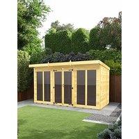 Diy Sheds 12 X 8 Pent Summer House (Full Height Window)