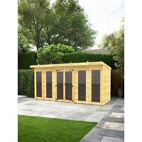 Diy Sheds 14 X 8 Pent Summer House (Full Height Window)