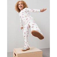 Mini V By Very Girls Floral Rib Flare Legging Set - Print