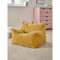 Kaikoo Wing Cord Beanbag Chair- Mustard