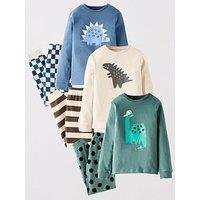 The Very Collection Boys 3 Pack Dino Pyjama Set - Multi
