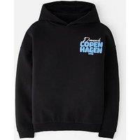 The Very Collection Boys Graphic Drop Shoulder Hoodie - Black