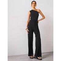 Mango Asymmetric Belt Jumpsuit