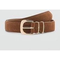 Mango Suede Belt - Brown