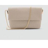 Mango Crossbody Envelope Style Bag - Light Grey