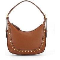 Mango Small Studded Shoulder Bag - Brown