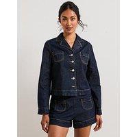 Mango Fitted Denim Jacket With Pockets
