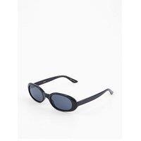 Mango Oval Frame Sunglasses - Black