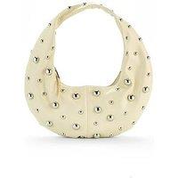 Mango Studded Shoulder Bag - Cream
