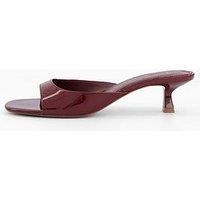 Mango Patent Leather Effect Heeled Sandal - Red
