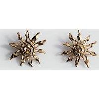 Mango Sun Design Earrings - Gold