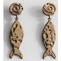 Mango Fish Earrings - Gold