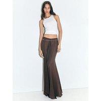 Mango Supriya Lele X Maxi Skirt With Ruffle Detail - Brown
