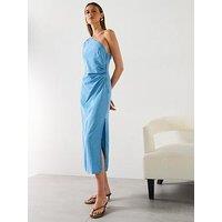 Mango Soft Denim Asymmetrical Dress - Blue
