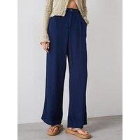 Mango Denim Effect Lyocell Trousers - Blue