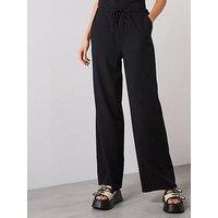 Mango Bow Straight Trousers - Black