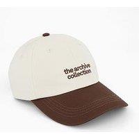 Mango Embroidered Message Cap - Brown