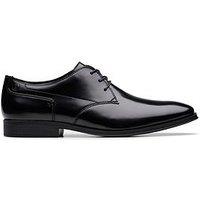 Clarks Paulton Lace Up Hi Shine Formal Oxford Shoes- Black