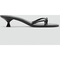 Mango Heeled Sandals With Buckle Detail - Black