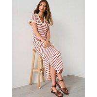 Mango Knitted Midi Dress - Red