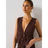 Mango Top Corfu - Dark Brown