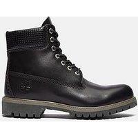 Timberland Premium 6Inch Waterproof Lace Up Boots-Black