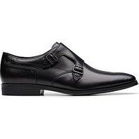 Clarks Paulton Two Strap Monk Shoes- Black