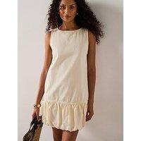 Mango Denim Dress With Puffed Hem