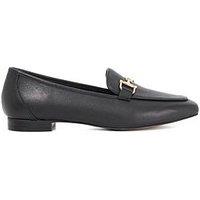 Dune London Grained Snaffle Leather Loafer - Black
