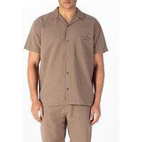 Luke 1977 Millook Short Sleeve Shirt - Dark Brown