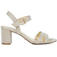 Dune London Merisa Blockheeled Sandals - Gold