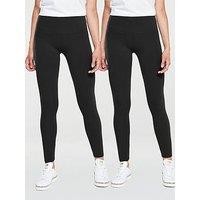 V By Very 2 Pack Tall Confident Curve Legging - Black
