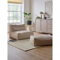 Kaikoo Outdoor Lounger Bundle- Lounger Chair With Footstool