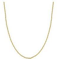 The Love Collection Gold Plated Sterling Silver Twisted Serpentine Necklace Chain