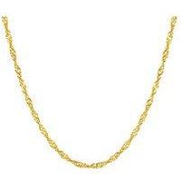 The Love Collection Gold Plated Sterling Silver Singapore Chain