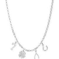 The Love Collection Sterling Silver Lucky Charm Necklace