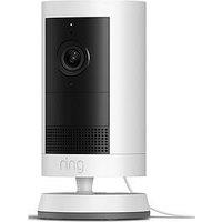 Ring Outdoor Camera Plus Plug-In With 2K Video Smart Camera - White