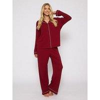 Loungeable Long Sleeve Pyjama Set - Red