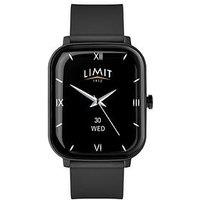 Limit 37Mm Unisex Rectangular Black Analogue Watch With Black Strap