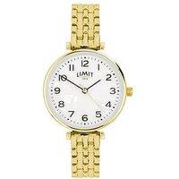Limit Limit 30Mm Womens Round Gold Analogue Watch With Gold Bracelet