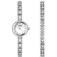 Limit Limit 22Mm Womens Round Silver Analogue Watch With Silver Bracelet