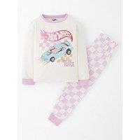 Hot Wheels Girls Long Sleeve Pyjama Set - Purple