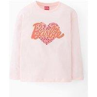 Barbie Leopard Heart Long Sleeve T-Shirt - Cream