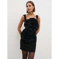 Pretty Lavish Rowena Corsage Mini Dress - Black