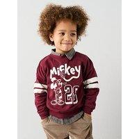 Mickey Mouse Mickey Varsity Sweatshirt - Red