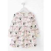 Minnie Mouse Sweatshirt Bow Dress - Cream