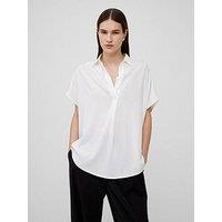 French Connection Crepe Oversized Short Sleeve Pullover Shirt