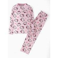 Hello Kitty Ribbed Pyjamas - Pink