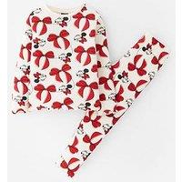 Minnie Mouse Rib Bow Pyjamas - Cream